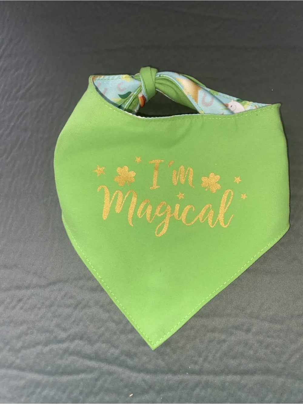 Cat/Dog Bandana “I’m Magical” Green Unicorn Rainbow St. Patrick’s Day Pet Scarf